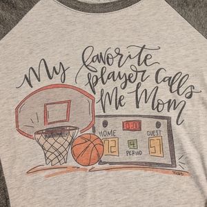 Basketball Mom 3/4 length sleeve shirt